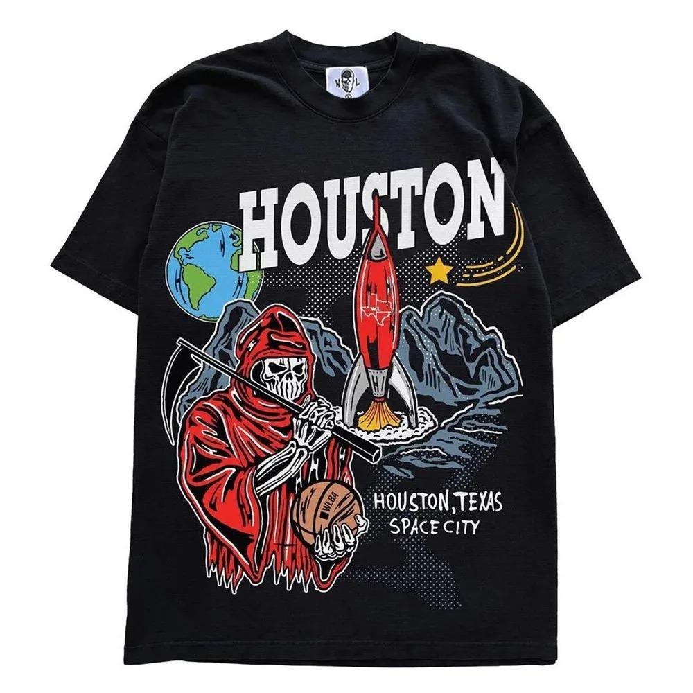 2024 Summer Classic WL T Shirts Streetwear Anime Casual Harajuku Pure Cotton T-Shirts Clothing Print Short Sleeve Tops Tees