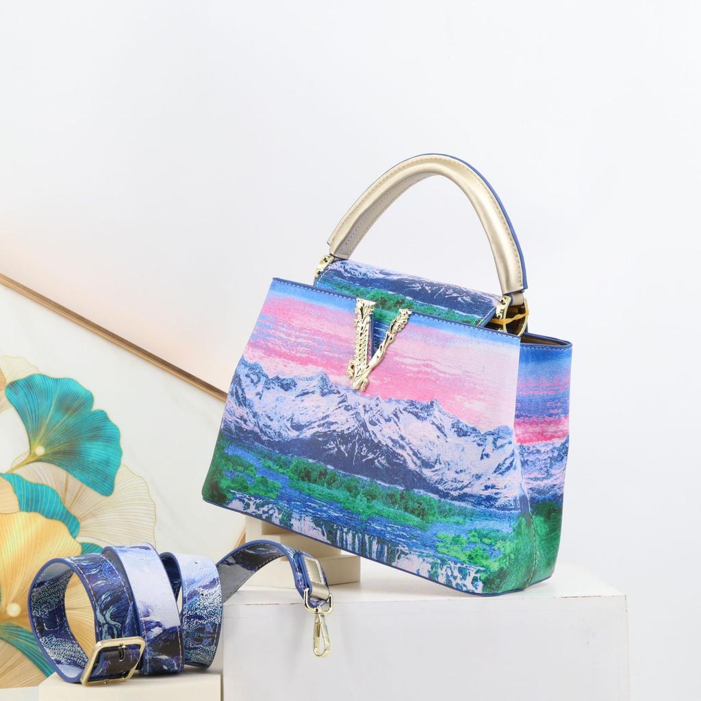Women'S Bag Handheld Crossbody Printed Bag Women'S Bag Bucket Bag Hand Carry Tide
