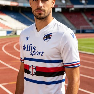 Italský styl UC Sampdoria 2026 Novinka Horký fotbalový dres Atletické volnočasové tričko pro dospělé DĚTI Unisex Y2K Rodinná dětská trička