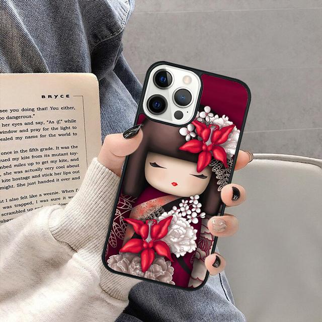 Japanese Keiko Kokeshi Doll Phone Case Cover for iPhone 17 Air 16 16e 15 13 14 11 12 Pro Max Plus coque fundas Shell