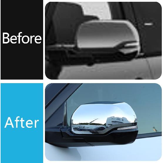Car Accessories Fit For Toyota Tundra/Sequoia 2025 2024 2023 2022 Exterior Car Door Side Rearview Mirror Cover Trim With Turn Signal (Chrome) 2PCS
