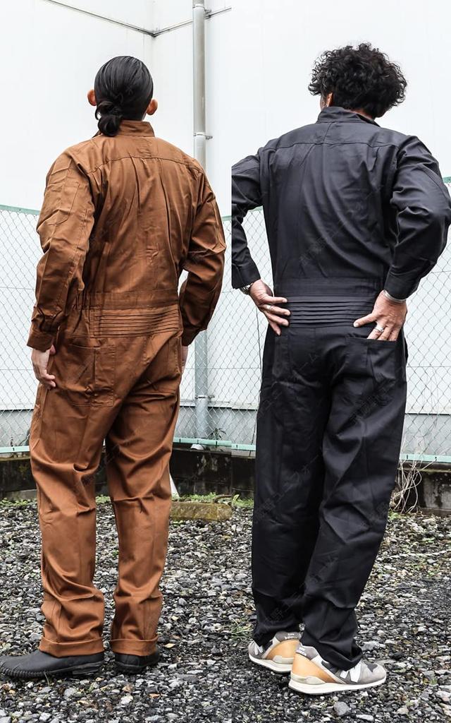 Kurodaruma Long Sleeve Clothes Jumpsuit 49058 Cotton Work Clothes Annual Coveralls Easy To Move All Seasons [Musashino Uniform] 100% Year-round Men's
