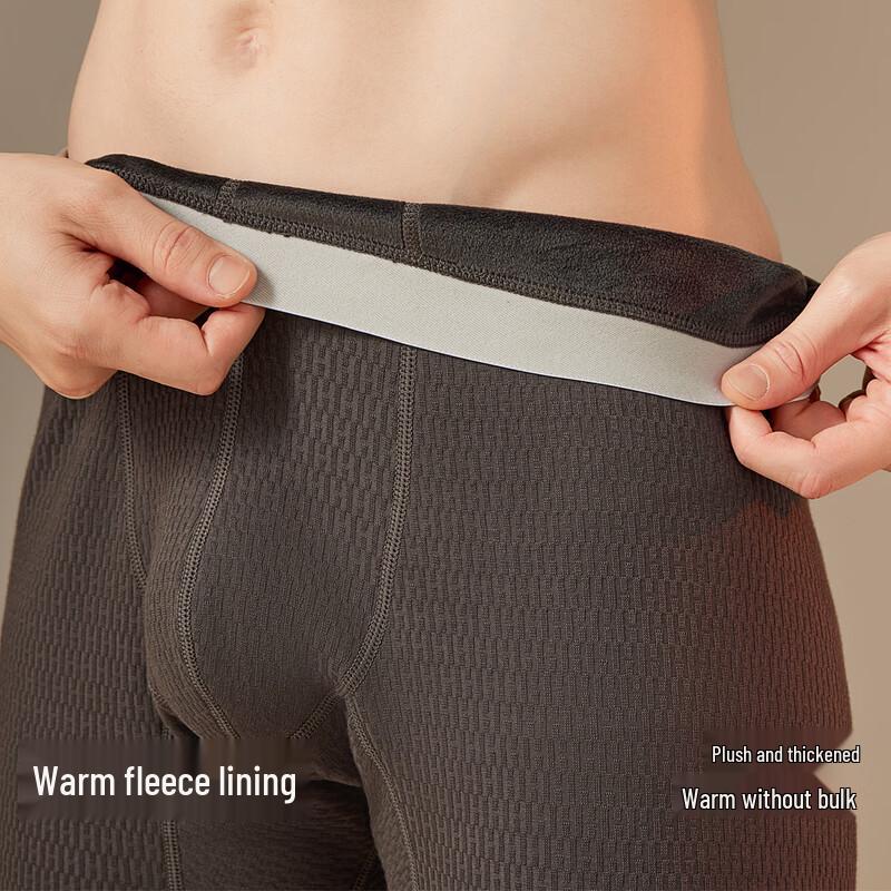 Men's Thermal Cotton Fleece-Lined Underwear Pants