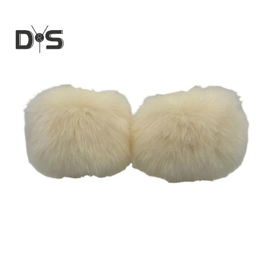 

1 пара модных женских нарукавников универсального размера, теплые, универсальные, стильные, искусственный мех, зимние нарукавники бежевый