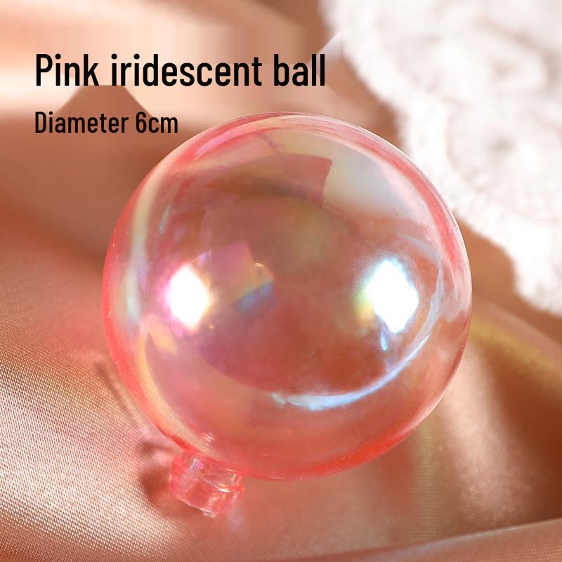 Valentine's Day & Birthday Cake Topper: Gold, Silver, and Colorful Transparent Wishing Balls Decoration