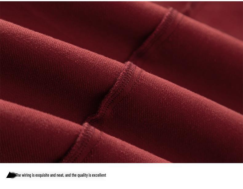 Xin Ge Women's High Waist Wide Leg Jeans: Red American Style, Loose, Slimming, Floor-Length for Spring