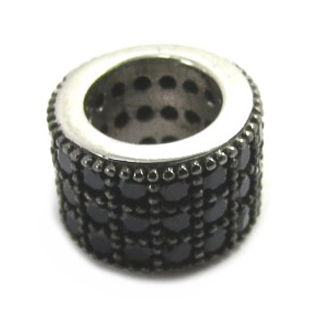 Les Trésors De Lily [M1114] - Pendentif Argent 'Sissi' noir