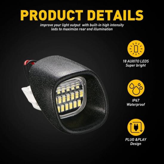 LED License Plate Light Tag Tail Lamp For Chevrolet Chevy S10 GMC Sonoma Jimmy