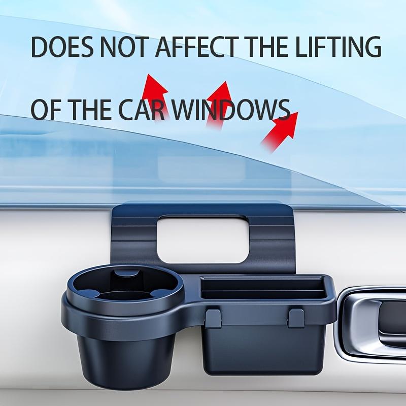1Pc Car door side storage box, multifunctional hanging storage box with cup holder, durable plastic car accessories