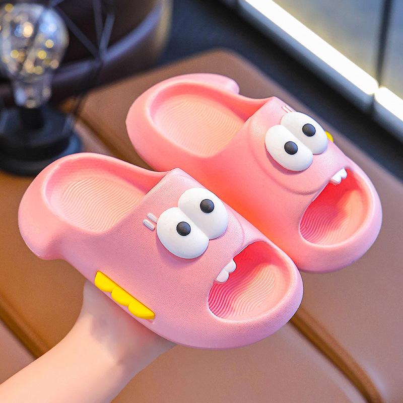 

New children s slippers for girls, non-slip, super soft, cute cartoon home slippers for girls, baby girls, toddlers, summer sandals 34-35Inner Length22cm рожевий