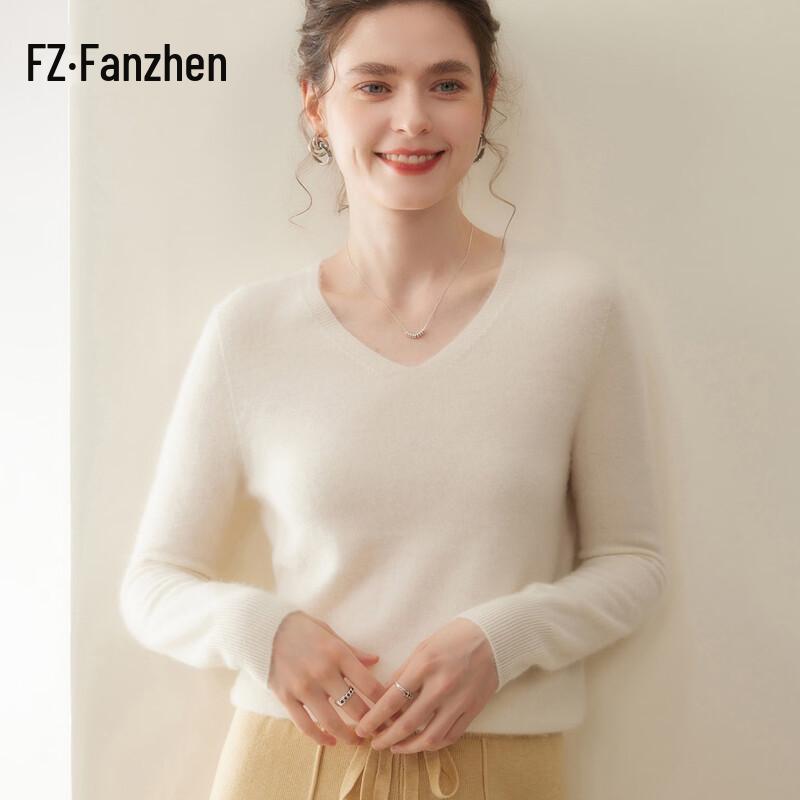 Women's V-Neck Cashmere Blend Sweater