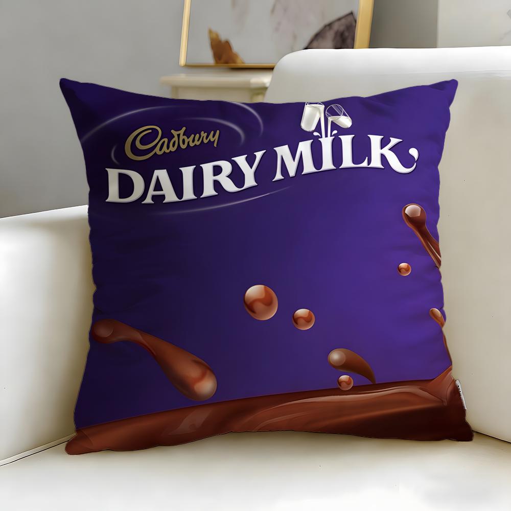 classic snack brand Cadbury Cushion Cover Soft  EasyWash Pillow Case  Versatile for Couch Bed Travel and Office