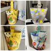 Sky Cartoon Bucket Bag Plant Letter Lunch Bag Reusable Canvas Star Handbag  Female/Girls