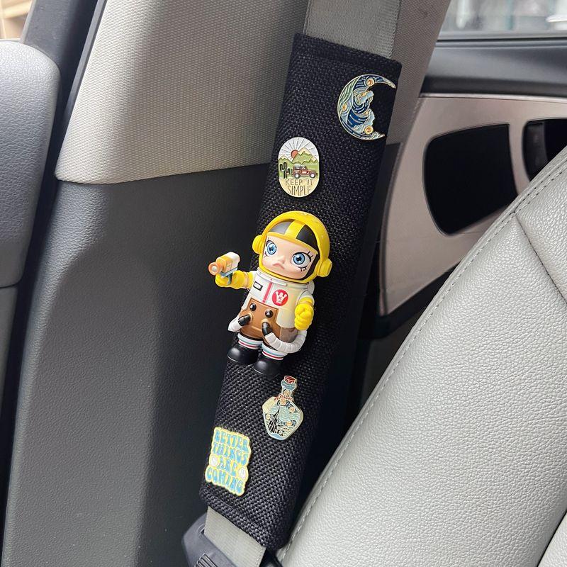 Molly Car Shoulder Pad Anti-Strangling Seatbelt Cover Breathable Cute Girls' Car Decoration Pop Mart