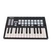 Portable 25 Key USB MIDI Keyboard Controller with 16 RGB Backlit Trigger Pads 8 Assignable Control Knobs
