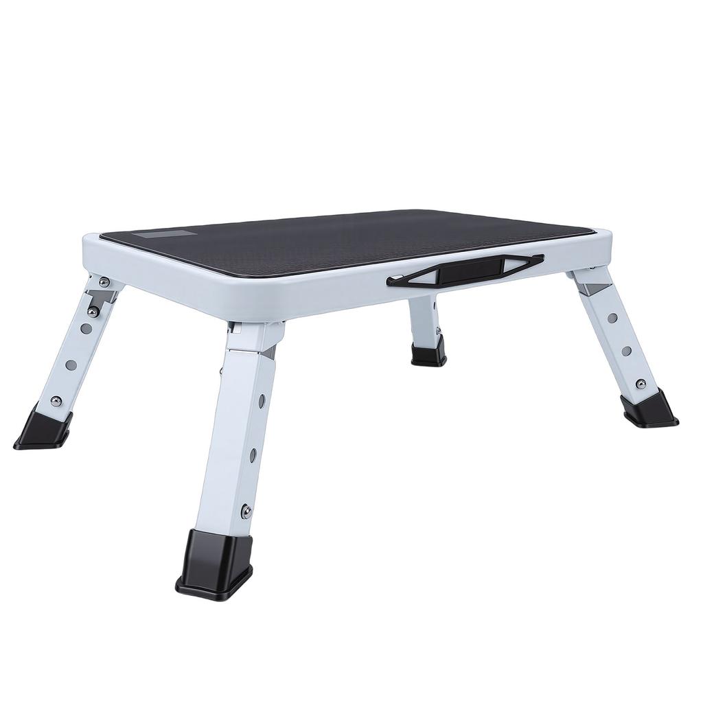 RV Step Stool 3 Gears Height Adjustable Non Slip Wide Finish 150KG Load Capacity RV Platform Step Stool
