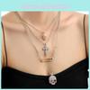 Cross Halloween Skull Pendant Necklace With Alloy And Water Wave Chain For Women