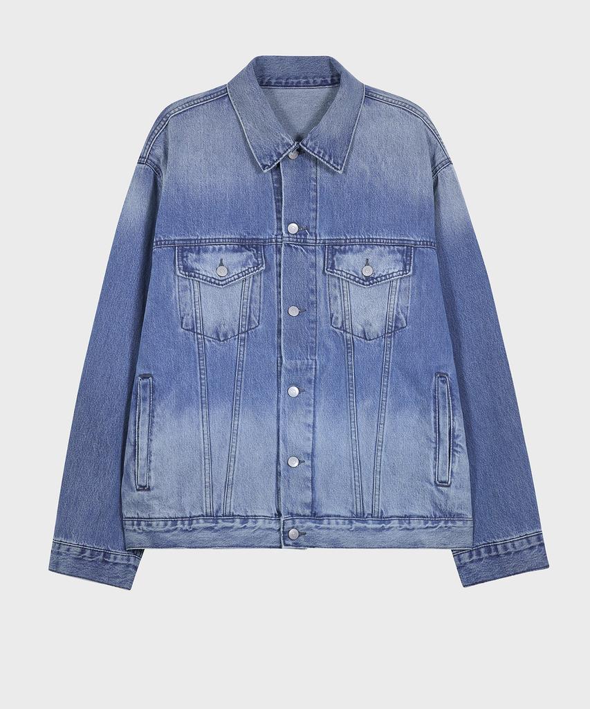 Branded 5003 Max Denim Trucker Jacket [Light Blue]