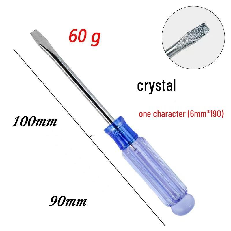 Crystal Clear Magnetic Screwdriver Set - Red: 10, Blue: 1, Hardened 3.0mm, 5.0mm, 6.0mm Phillips & Slotted
