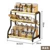 3 Tier Kitchen Spice Jars Space Saving Organiser Spice Storage Shelf Metal Free Standing Waterproof for Salt Sauce Vinegar