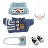 Doll Clothes Accessories Set For 15 To 17cm with Knitwear Glasses Hat Crossbody Bag Camera Model Shoes Cuddly Toy Little Clothes