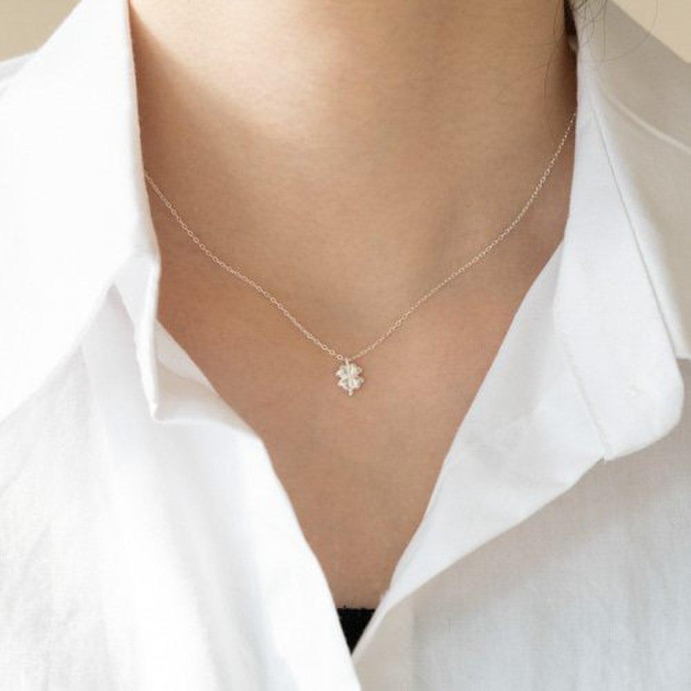 92.5 Silver Clover Lucky Silver Necklace