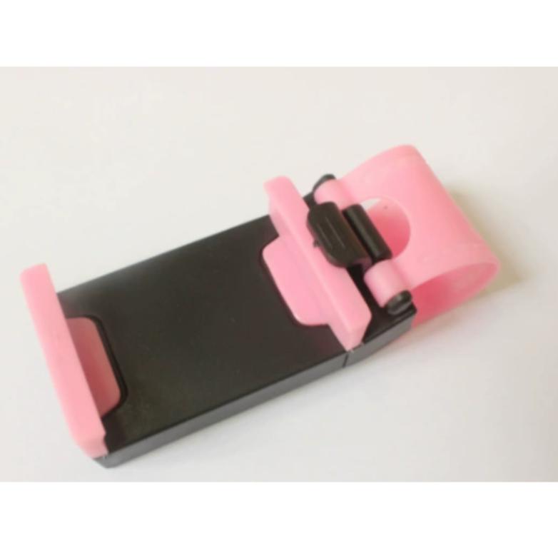 Universal Car Phone Holder, Plastic Steering Wheel Mount, Mobile-Phone Stand Support, Bike Clip Mount, Durable and Easy To Use