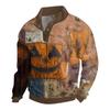 Men's Halloween Printed Corduroy Button Shirt