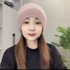 Women's Hat Winternew Arrivalknittingfashioneasiest for Matchcontrast Colorstripes Beilei Hat Double Layerthickened
