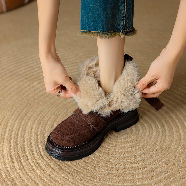 

Модные Новые Зимние Женские Ботинки из Коровьей Замши Ботильоны Челси для Женщин Круглый Носок Модные Ботинки Ручной Работы Ботинки на Платформе Zapatos De Mujer Коричневые 40 коричневый