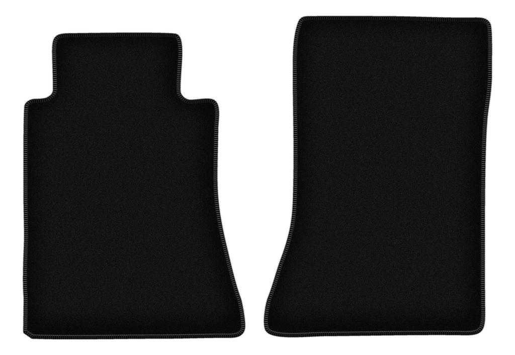 Alfombrillas de suelo de terciopelo delanteras BÁSICAS para: Mercedes E W124 sedán, familiar (1984-1997)