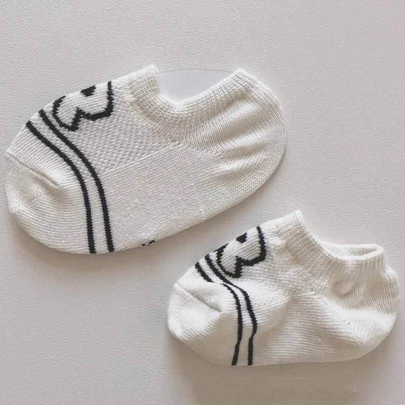 Baby Spring Boat Socks Children White Color Cotton Breathable Short Socks Cartoon Animal Print Anti-slip Floor Socks for Newborn