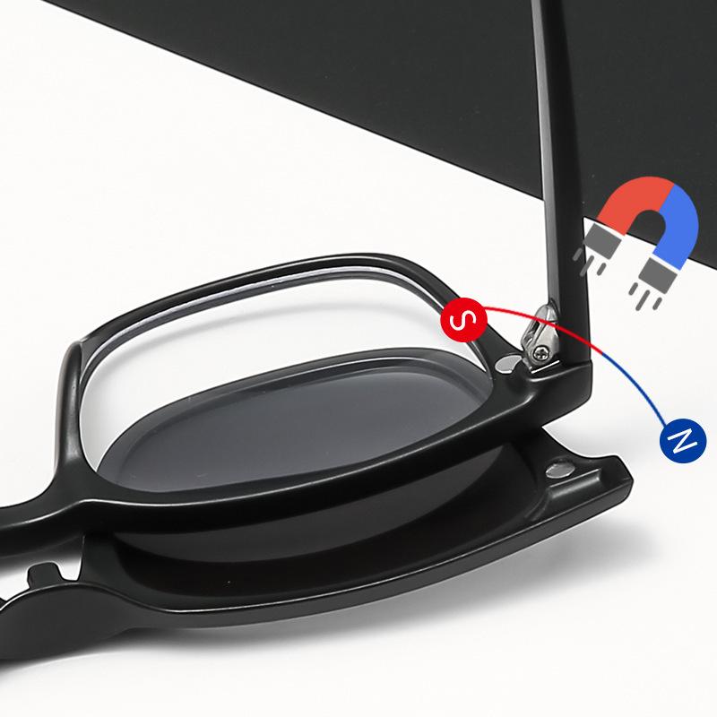 Conjunto de Óculos de Sol Clip-on Magnéticos Polarizados 2024 para Homens e Mulheres - Óculos de Condução da Moda