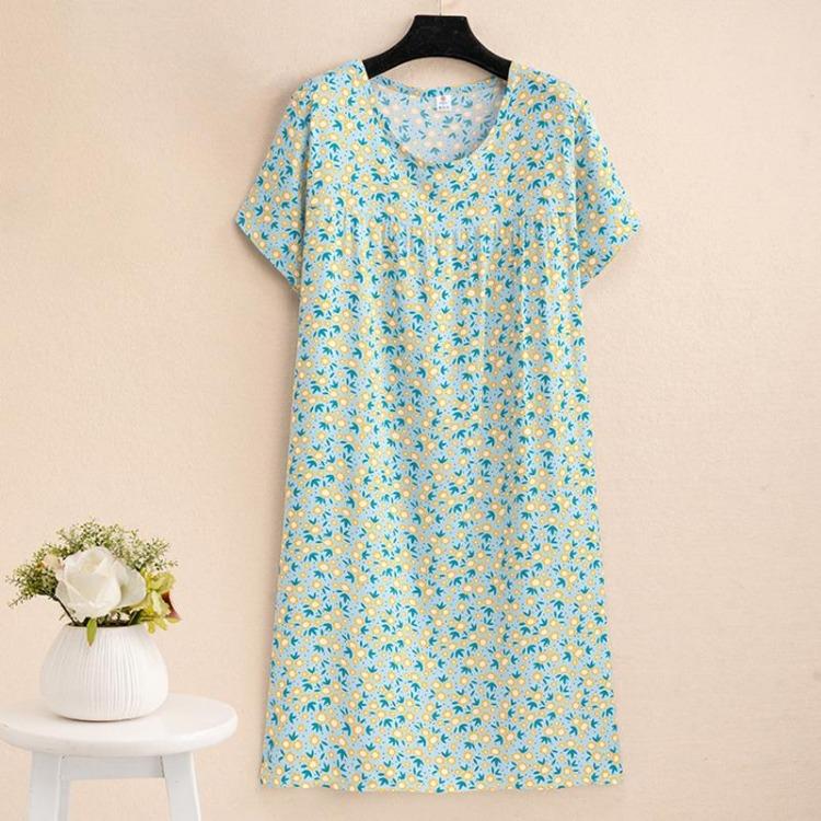 Elegant Summer Loose Long Dresses Women Oversize Short Sleeve Dress