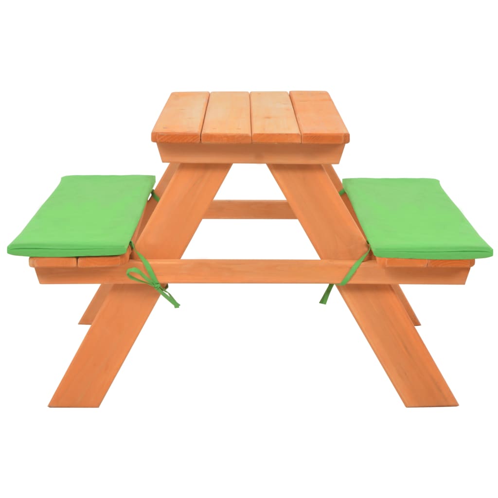 Kids Picnic Table with Benches 89*79*50 Cm Solid Pine Wood