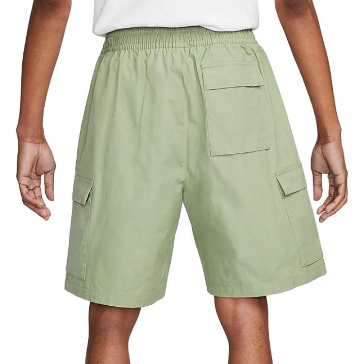 Nike Embroidered Logo Elastic Waist Shorts Men Bottoms Green FB1246-386