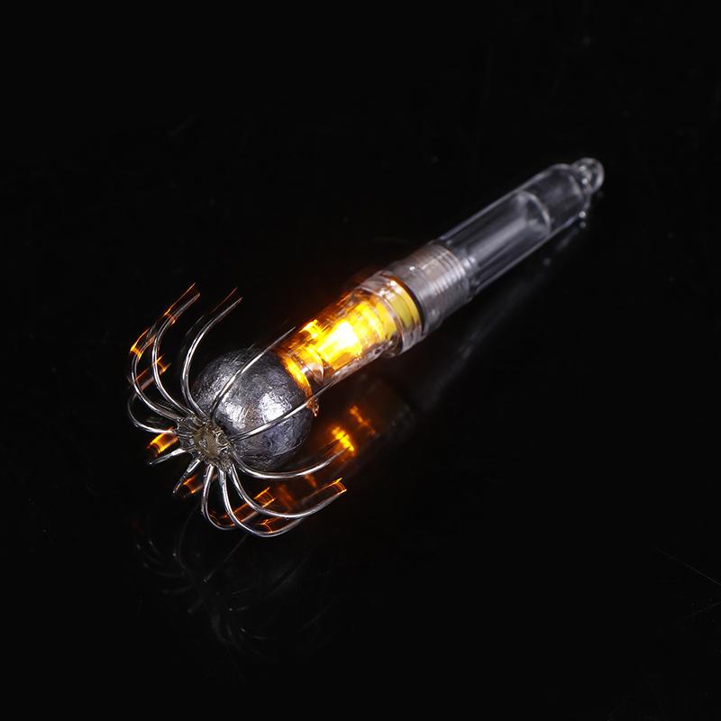 

Светодиодная лампа для приманки рыбы, глубоководная светящаяся рыболовная крючок, светодиодная лампа для приманки кальмара, подводные снасти, инструменты, лампа для зонта и крючка жёлтый