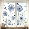 2 Sheets Dandelion Wildflower Wall Decals Peel And Stick Floral Butterflies Wall Stickers