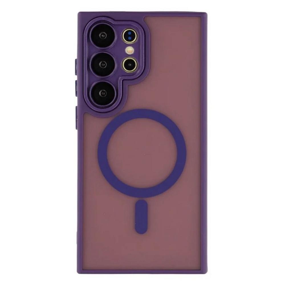 WANLONFENG QB1 Series For Samsung Galaxy S25 Ultra Case Compatible with MagSafe PC TPU Shockproof Phone Back Cover