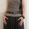Jeans Decor Y2K Wide Belt Punk PU Leather Waistbands Vintage Rivet Waist Belt  Party