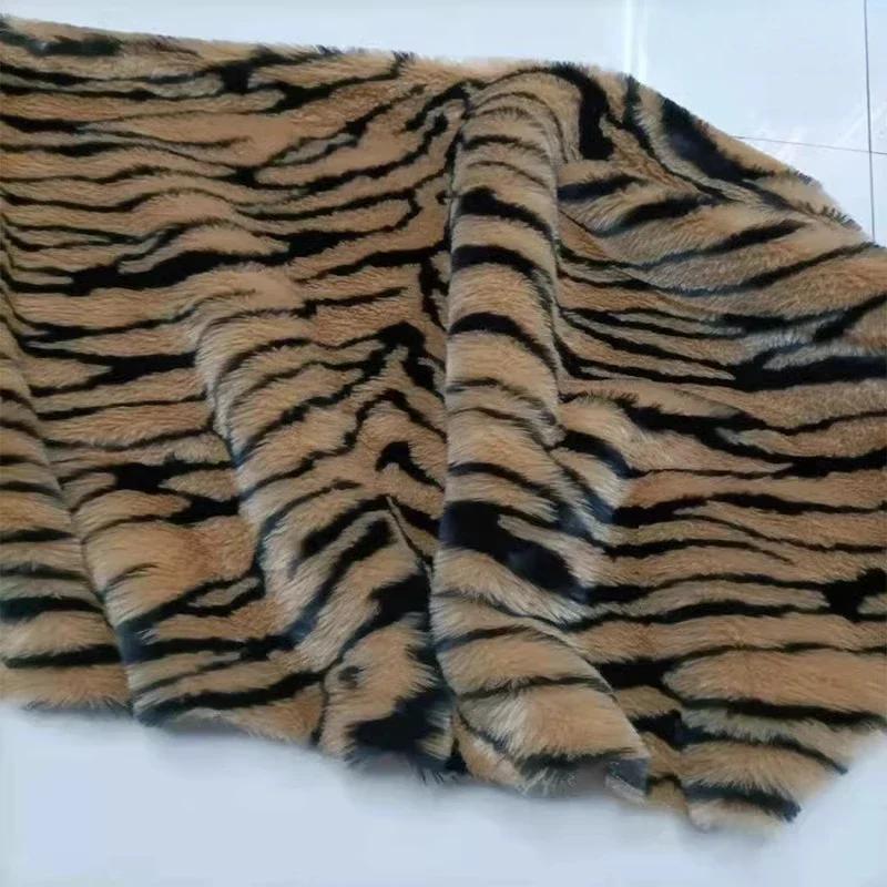 Tiskový plyšový syntetický kožušinový látka Leopardí potisk Tygr potisk Zebra Kostým na vystoupení Umělá kožešina Oblečení Koberec Domácí látka