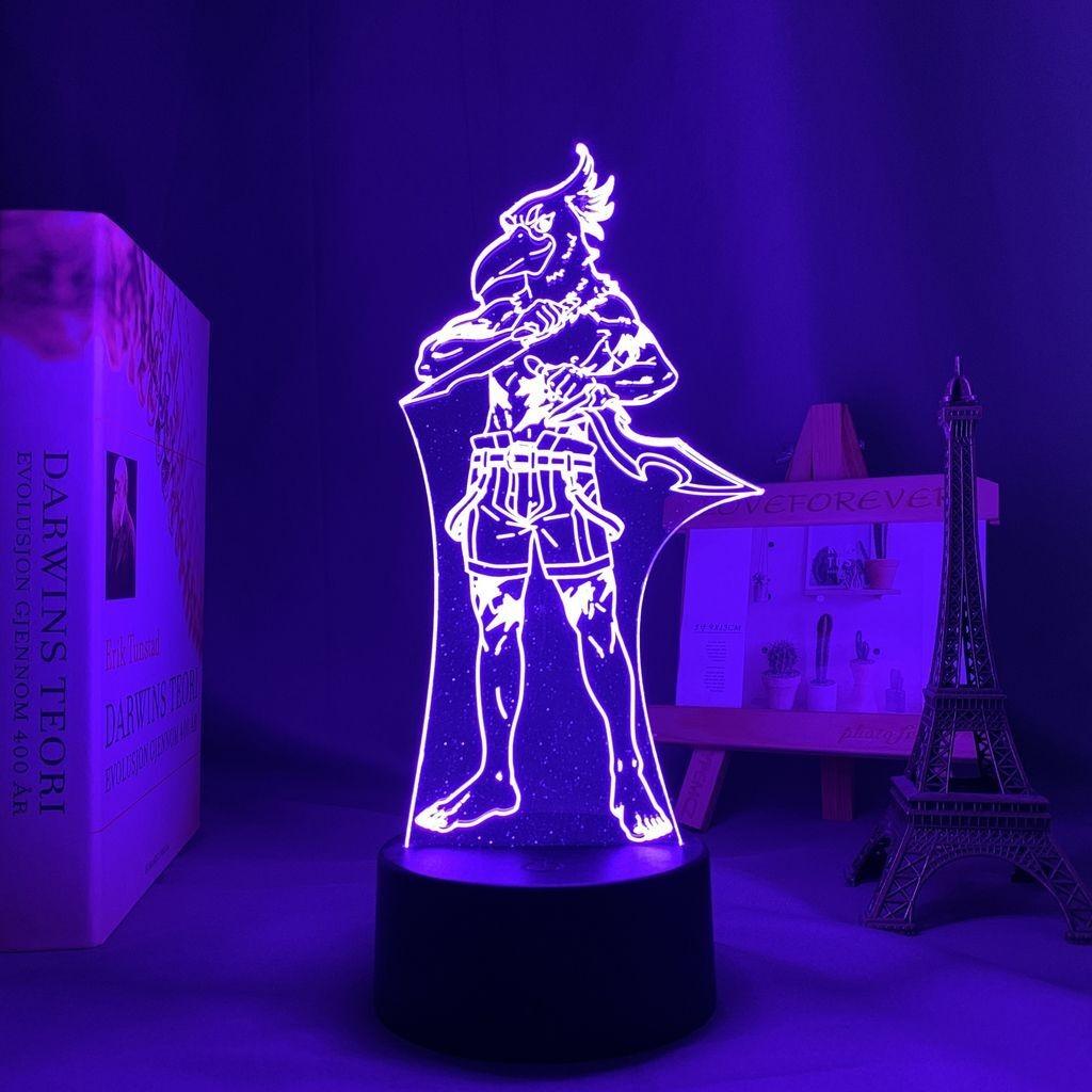Anime Shangri-La Frontier Luz Nocturna Emul Figura Sunraku Lámpara LED de Noche Artículos para Fans