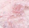 3D Three-Dimensional Sequined Petal Accessories Embroidery White Mesh Mesh Cloth Background Decoration Fashion Stage Clothing Fabric