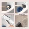 Wandmontierbares Toilettenreinigungsbürsten-Set mit langem Griff und steifen Borsten