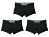 Diesel Men's 3-Pack Boxer Briefs, Size Small, Black (Parallel Import)