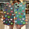 Fashion Lovely Pink Heart Soft Silicone Case For iPhone 13 14 15 16 Pro Max 11 12 SE2 7 8 Plus X XR XS MAX Soft Shockproof Cover