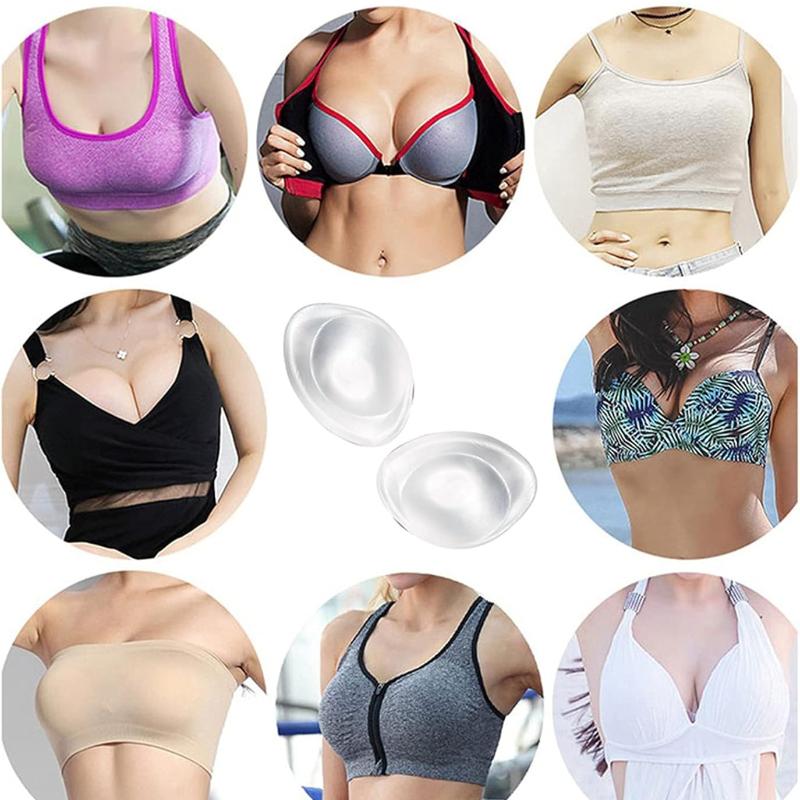 Silicone Bra Inserts Large Bra Inserts Silicone Add 2 Cup Size Bra Padding Bust Enhancer Transparent Color
