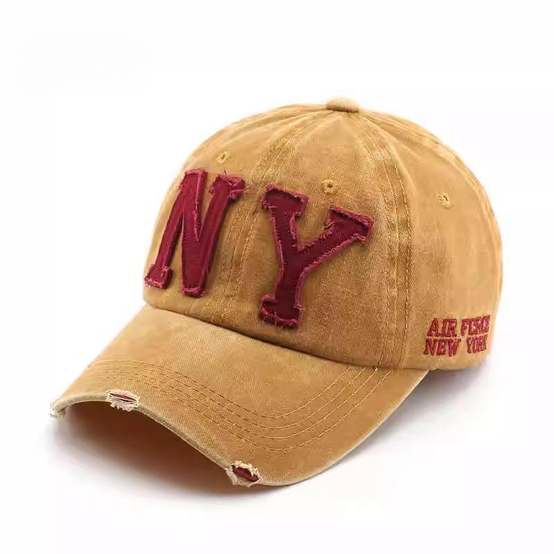 New Old fashioned Baseball Cap Retro Simple American Denim Embroidered Letters Sun Protection Sun Protection Versatile Baseball Cap