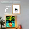 Anime Figure Dragon Ball Light Painting Photo Frame Goku Vegeta Led Night Birthday Bedroom Decor Original Gifts Moon Lamp Round Sensory Compression