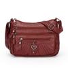 Ladies' Soft Leather Large Capacity Crossbody Shoulder Bag